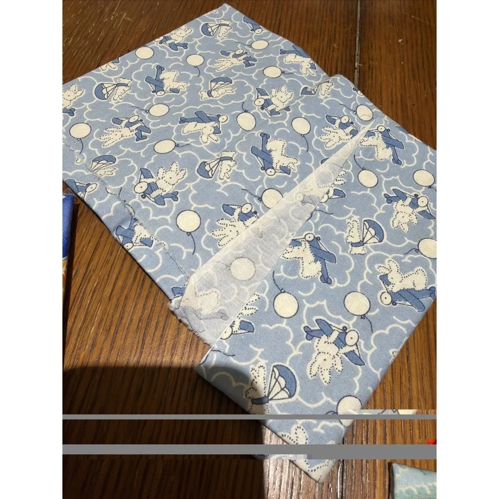 Vintage Fabric Remants: Sun, Bunnies, Florals Poinsettias